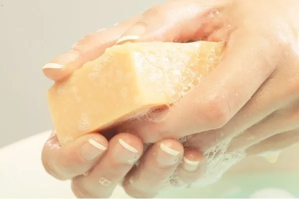 Hands washing with a soap