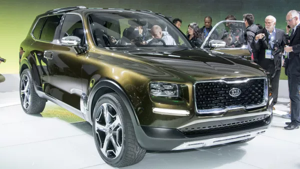 Angular front of the Kia Telluride concept