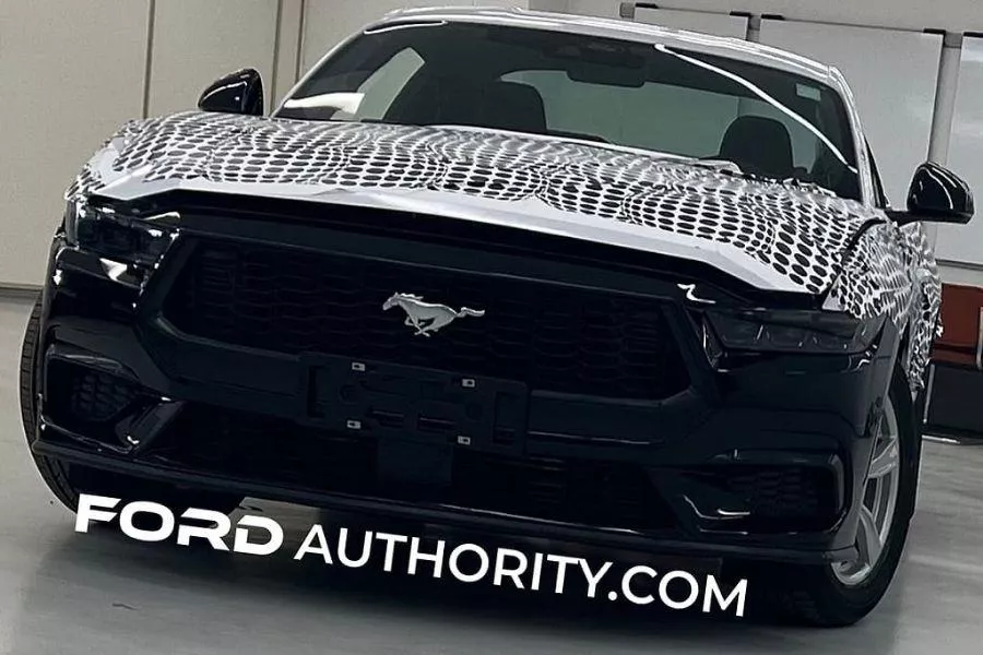 A picture of the front of the upcoming 2023 Ford Mustang