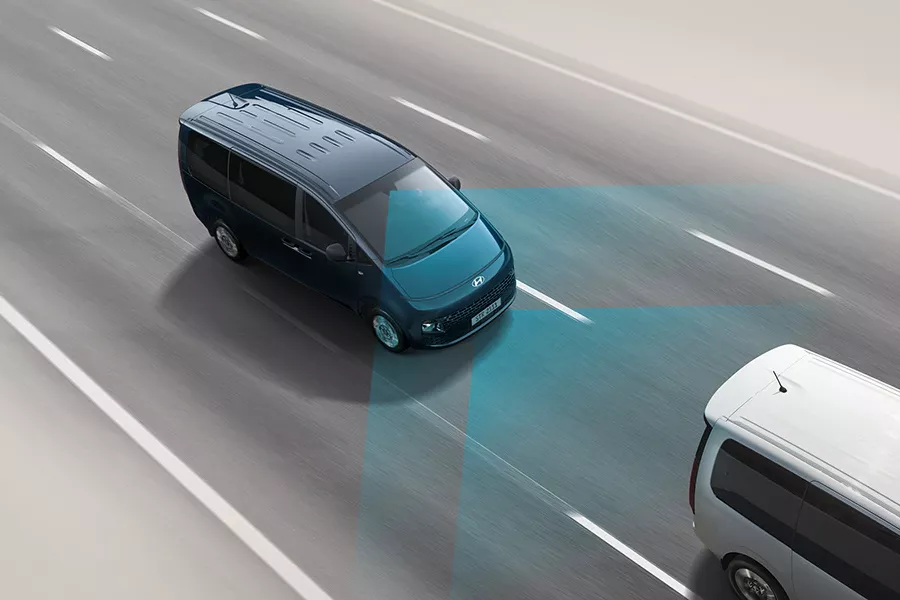 A picture of the Staria's cruise control in action