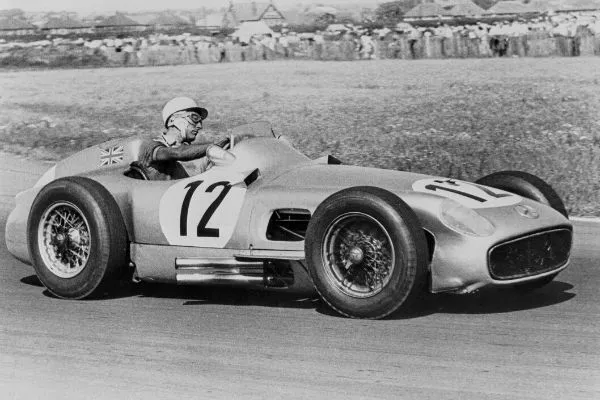 Stirling Moss at the 1955 British Grand Prix