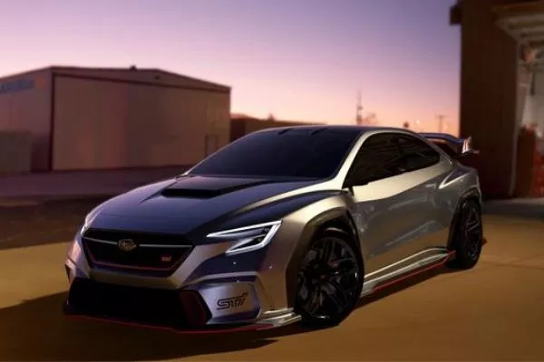 A picture of the Viziv STI concept with a 3D generated background