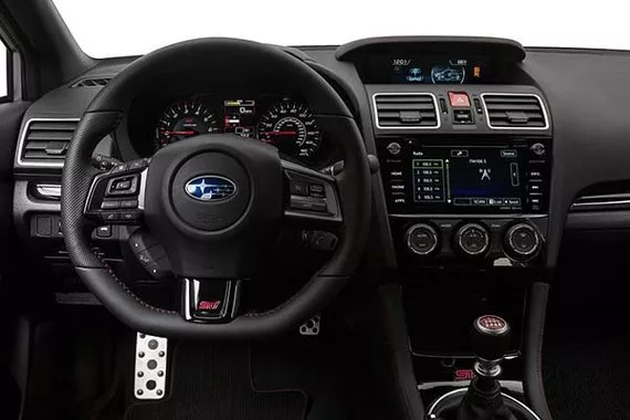 Interior view of the Subaru WRX STI