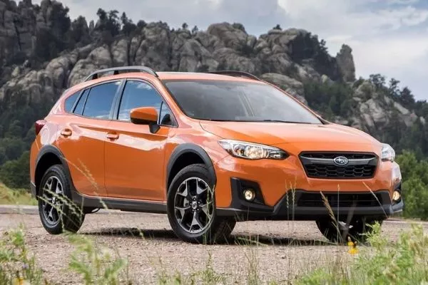 An orange Subaru XV