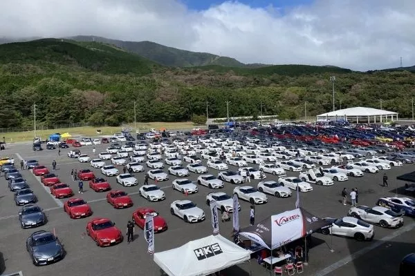 Bunch of Supras lined up for a photo