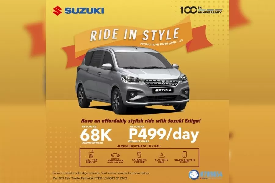 Suzuki PH April 2021 promo for the Suzuki Ertiga