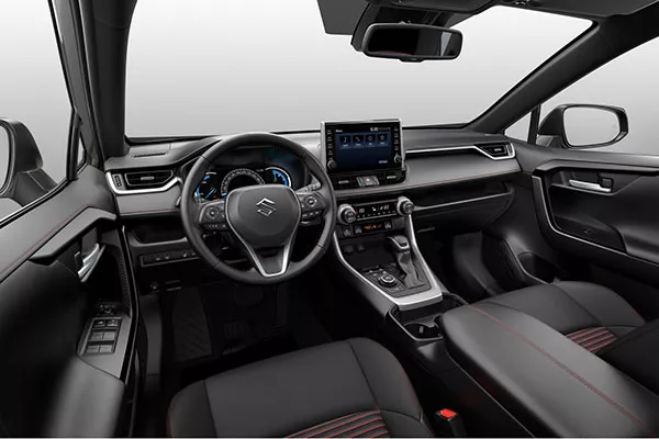 A picture of the interior of the Suzuki ACROSS