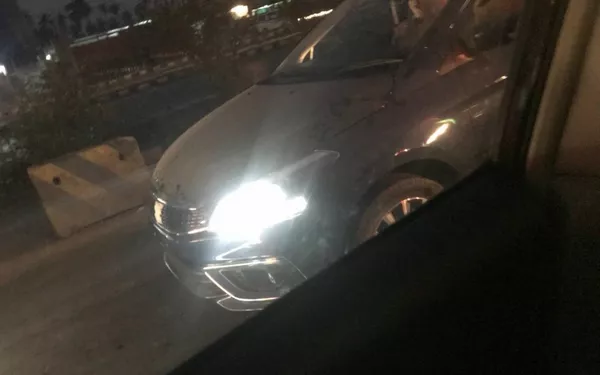 Spy shots of the front of the Suzuki Ciaz 2018 facelift