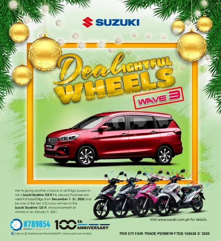 The Suzuki DEALightful wheels promo for December 2020