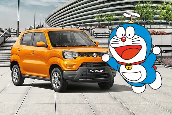 A Suzuki S-Presso with Doraemon