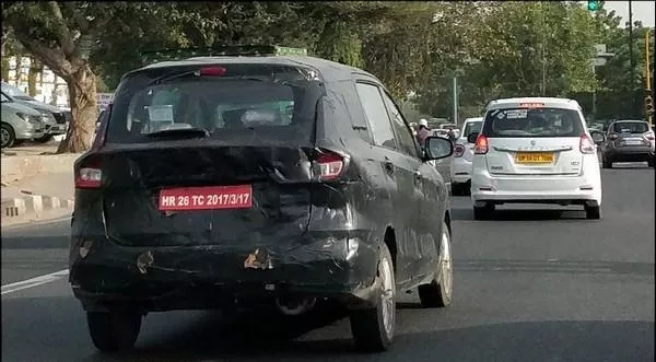 Spied Suzuki Ertiga 2018 rear view
