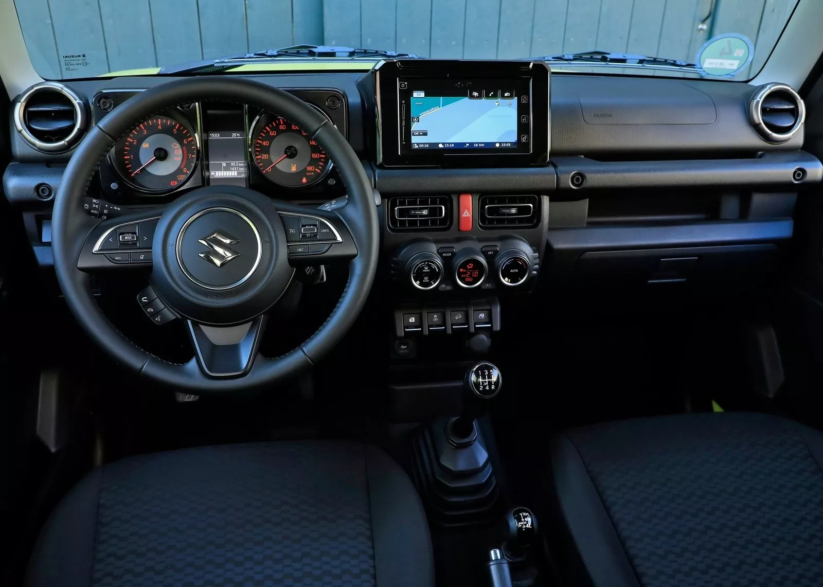 Interior view of Suzuki Jimny