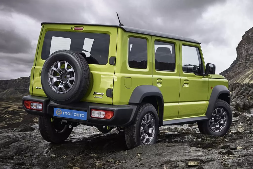 5-door Suzuki Jimny rendered image rear