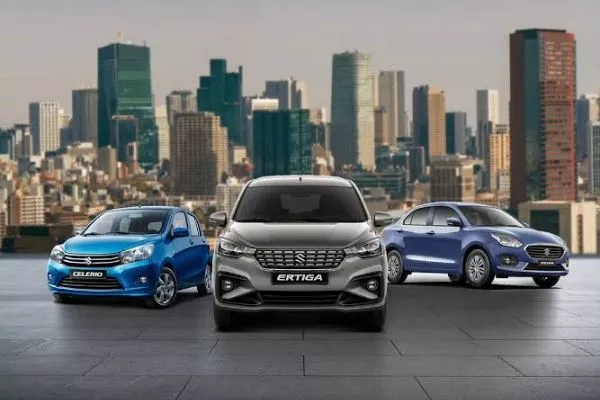 Suzuki Ertiga, the Suzuki Swift Dzire, and the Suzuki Celerio