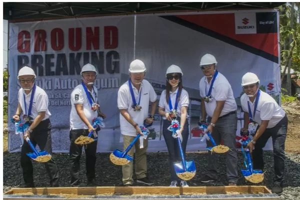 A picture of the Suzuki Tagum dealership ground breaking ceremony