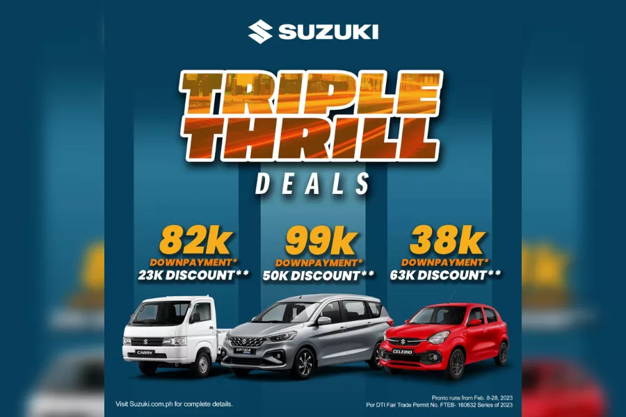 A picture of the Suzuki PH post regarding the Triple Thrill Deals