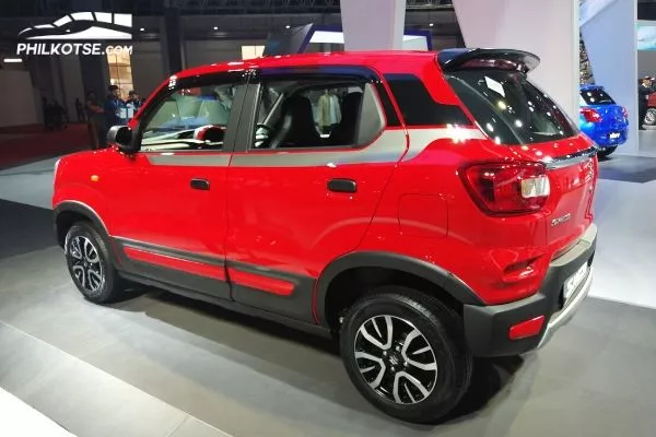 A picture of side/rear the 2020 S-Presso CNG at the 2020 Auto Expo