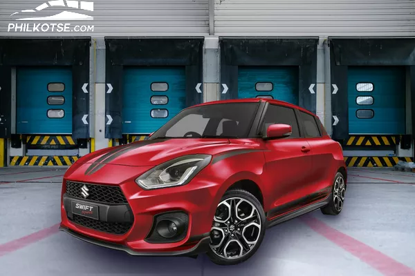 angular front of the Suzuki Swift Sport Red Devil