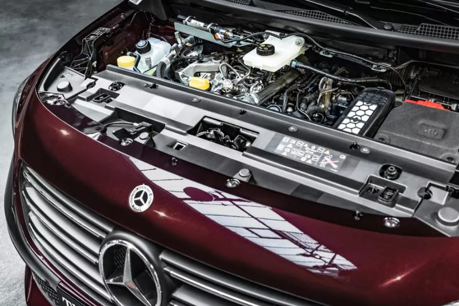A picture of the 2023 Mercedes-Benz T-Class's engine