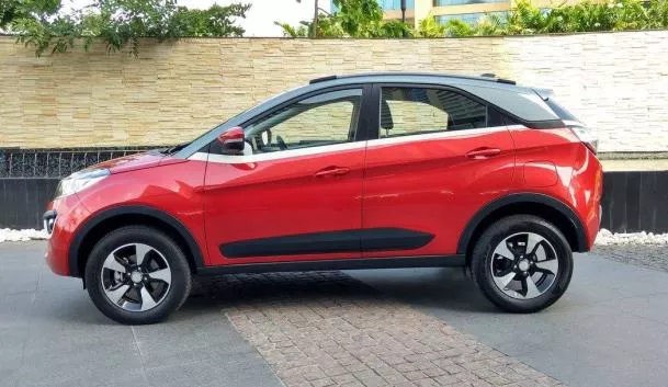 Side view of the Tata Nexon