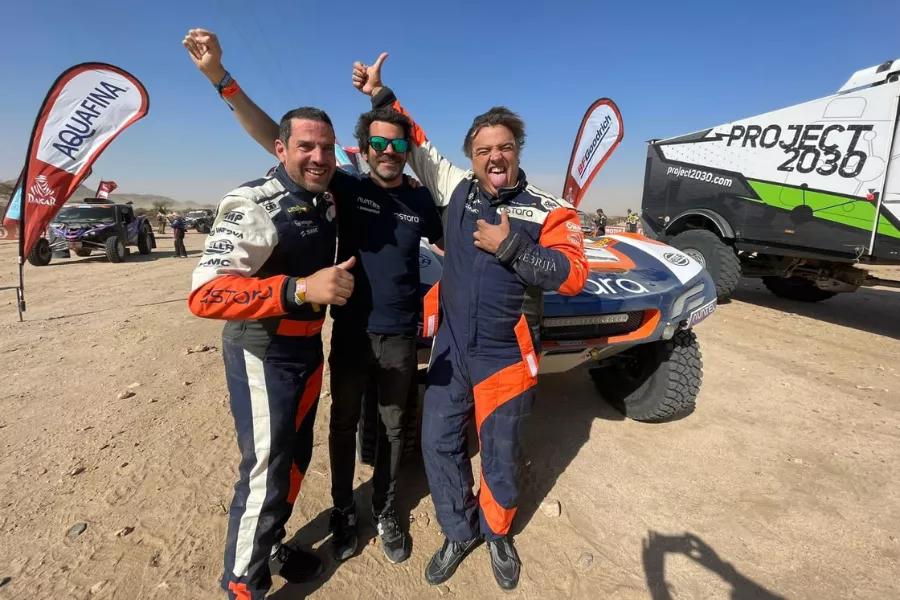 A picture of the Astara Team at the 2022 Dakar Rally