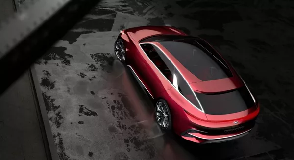 the Kia Proceed concept seen from above