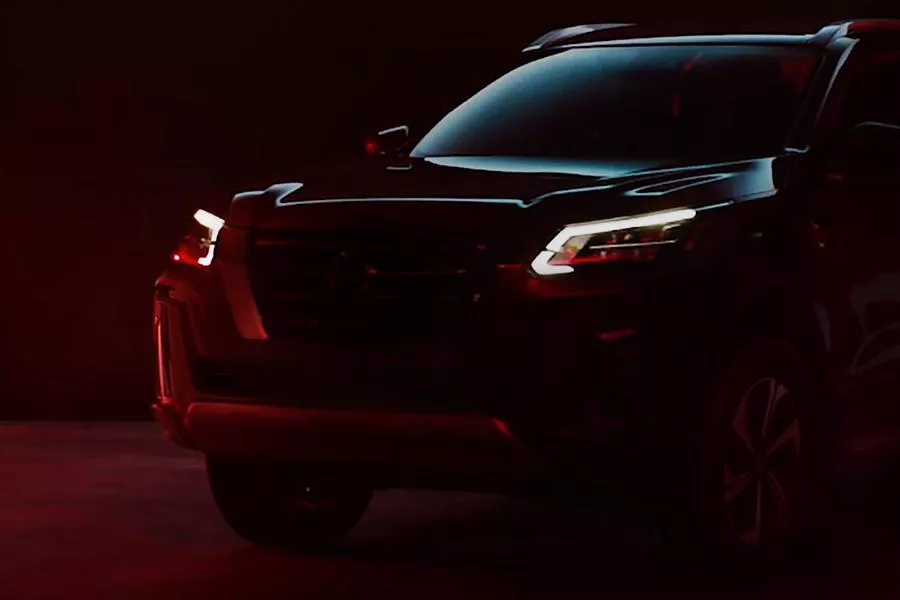 Nissan Terra front view shadowy teaser