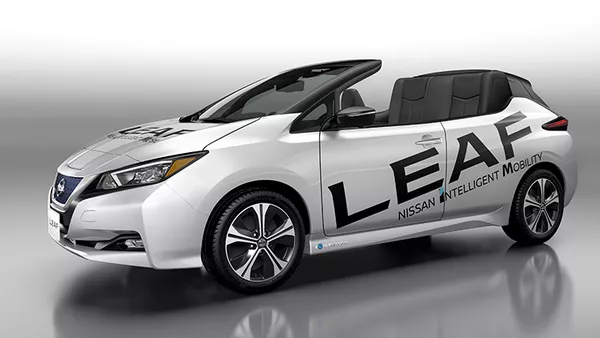 Angular front of the Nissan Leaf Open Car