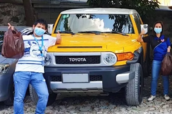 A Toyota FJ cruiser lent by TMP A picture of a Toyota FJ cruiser TMP lent to LGU staffers