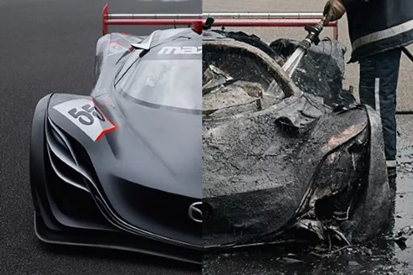 Mazda Furai burned