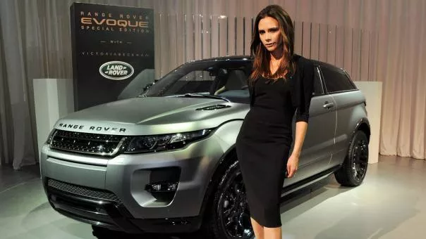 Victoria Beckham and a Range Rove Evoque