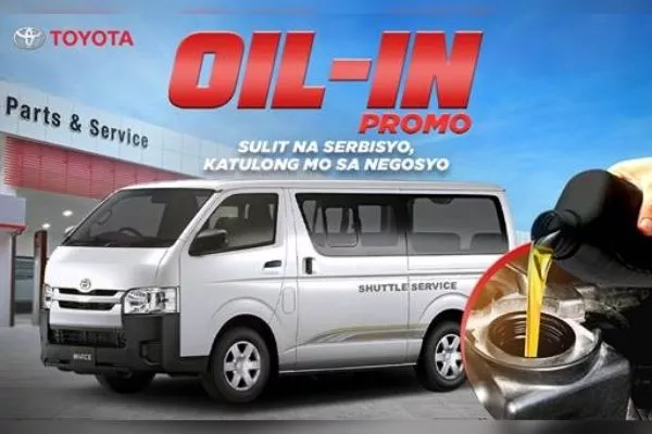 Toyota Motor Philippines' 2020 Oil Discount for Hiace