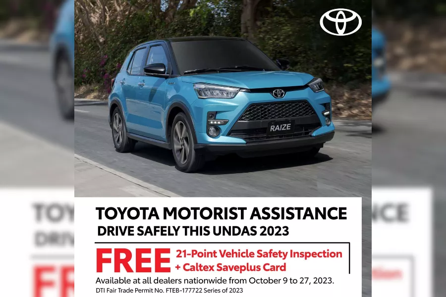 A picture of the Toyota PH 21-point free vehicle safety checkup promo