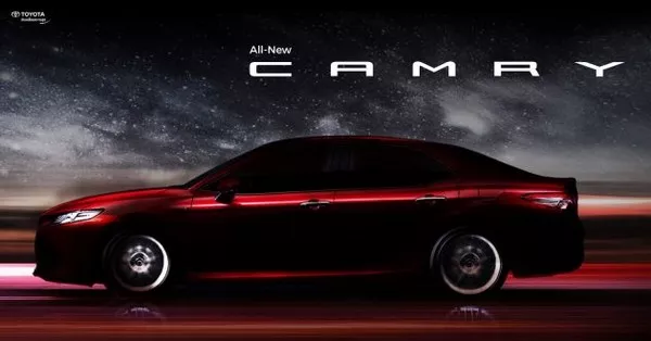 Teased Toyota Camry 2019 side view