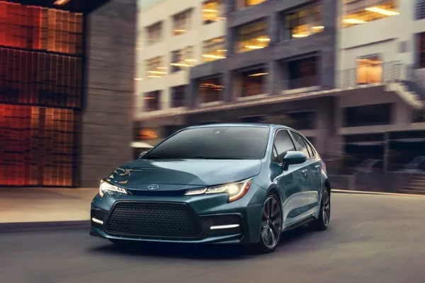 Toyota Corolla on the road