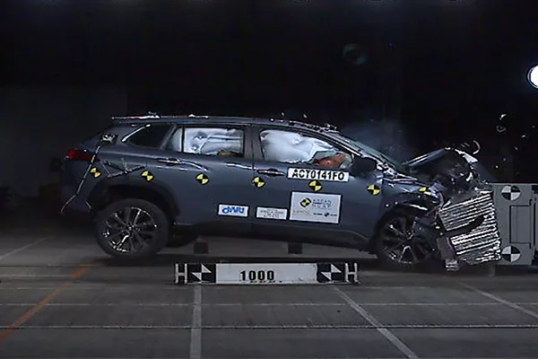 Frontal impact test for the Toyota Corolla Cross