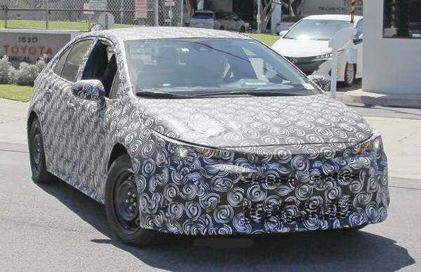 2018 Toyota Corolla sedan in camouflage