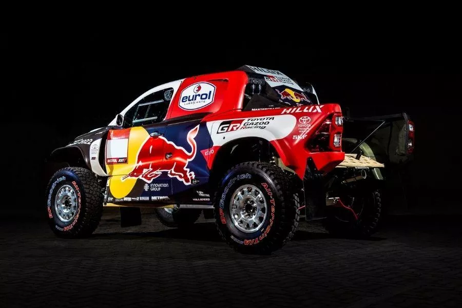 Toyota GR DKR Hilux T1+ rear view