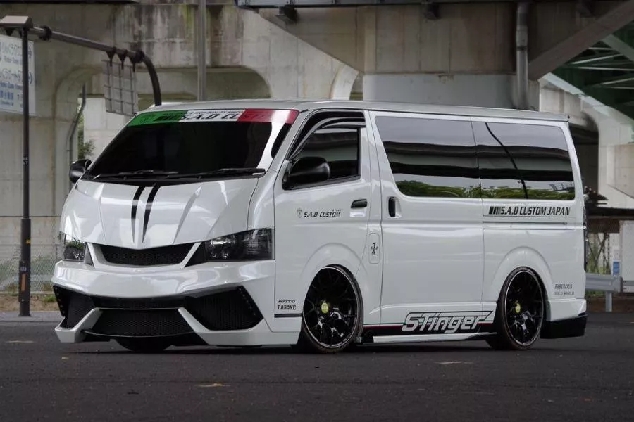 Modified Toyota Hiace front view