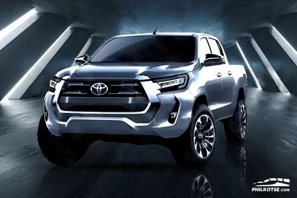 A picture of the Toyota Hilux facelift render