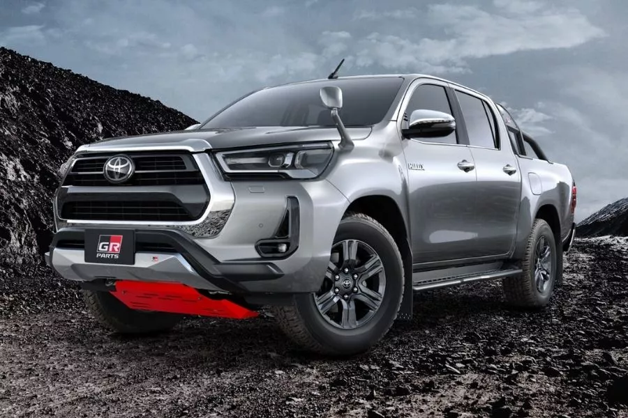 A picture of the Toyota Hilux with the GR parts