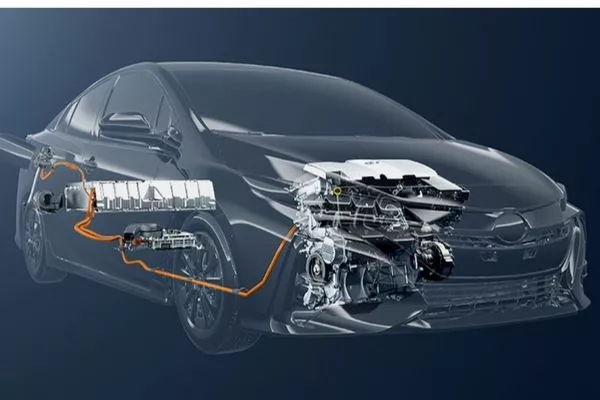 Regenerative braking and the gasoline motor recharges the batteries Toyota Hybrid Technology