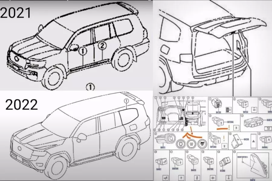 Leaked blueprints of the Toyota Land Cruiser