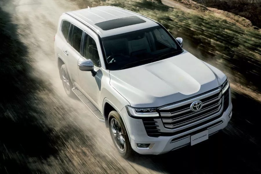 2022 Toyota Land Cruiser on the road