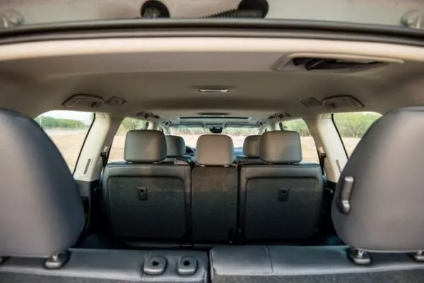 Check out all that room A picture of the interior of the Land Cruiser 200