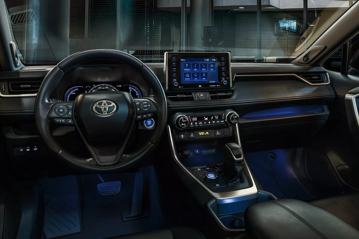 A picture of the interior of the Toyota RAV4 Hybrid
