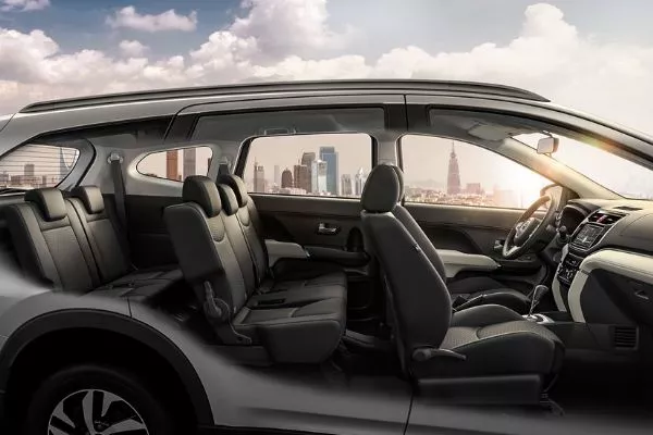 A picture of the Toyota Rush showing its interior