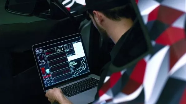 A man in the Toyota Supra 2019 