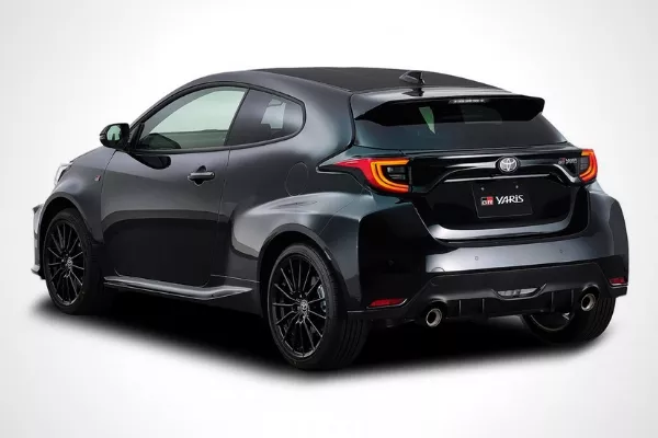Rear view of the Yaris