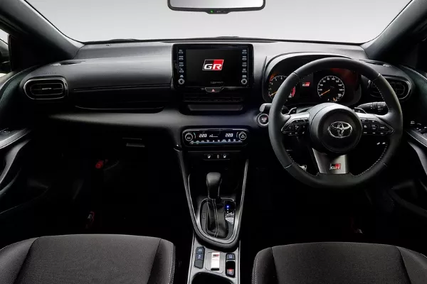 Interior view of the Yaris